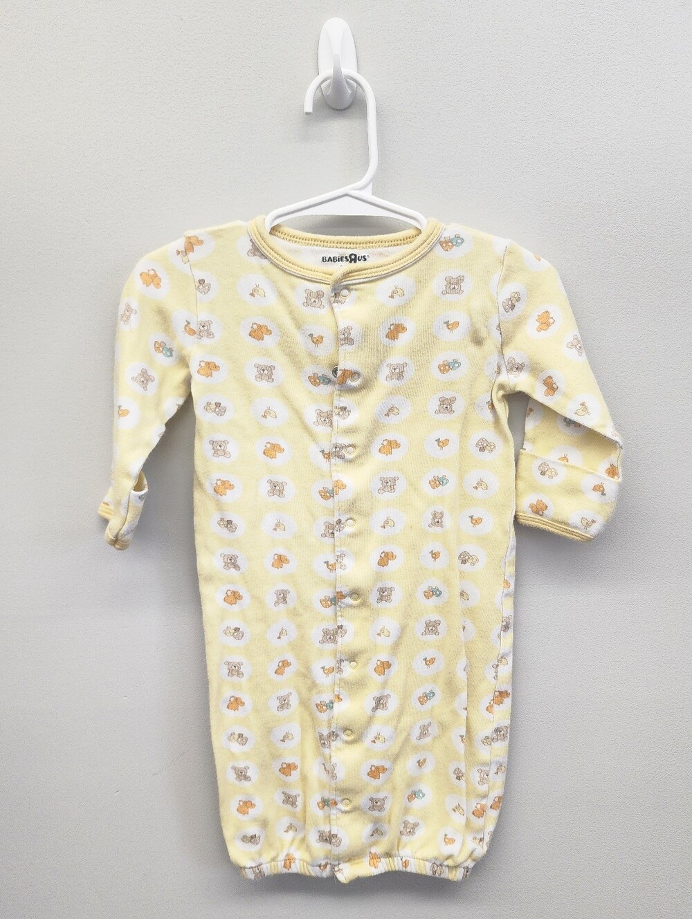 Babies “R” Us 0–3M Yellow Woodland Print Gown